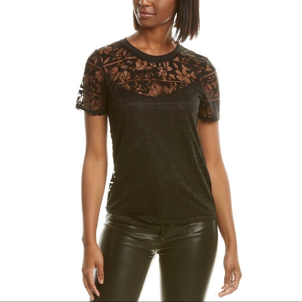 Laundry By Shelli Segal Lace T-Shirt